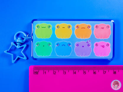 Frog Emotion Communication Keyring