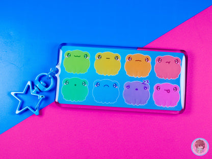 Frog Emotion Communication Keyring