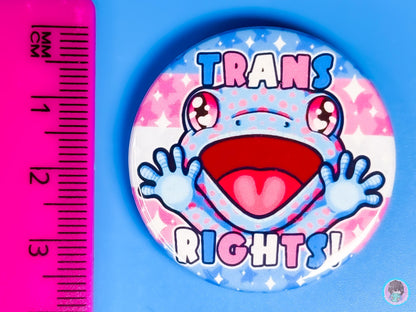 Trans Rights Gecko Badge