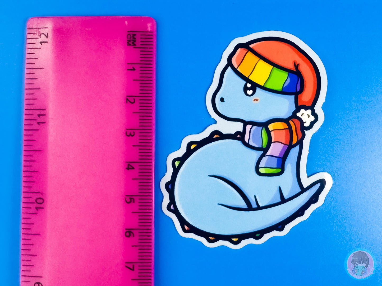 Subtle Pride Winter Dinosaur Sticker