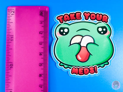 Take Your Meds Frog sticker