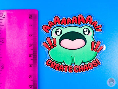 Screaming Create Chaos Frog Sticker