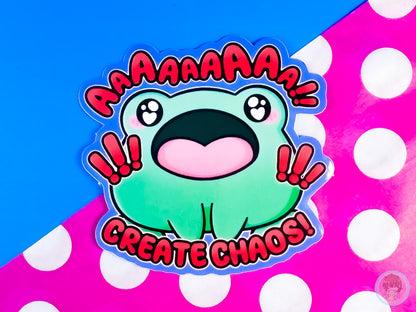 Screaming Create Chaos Frog Sticker