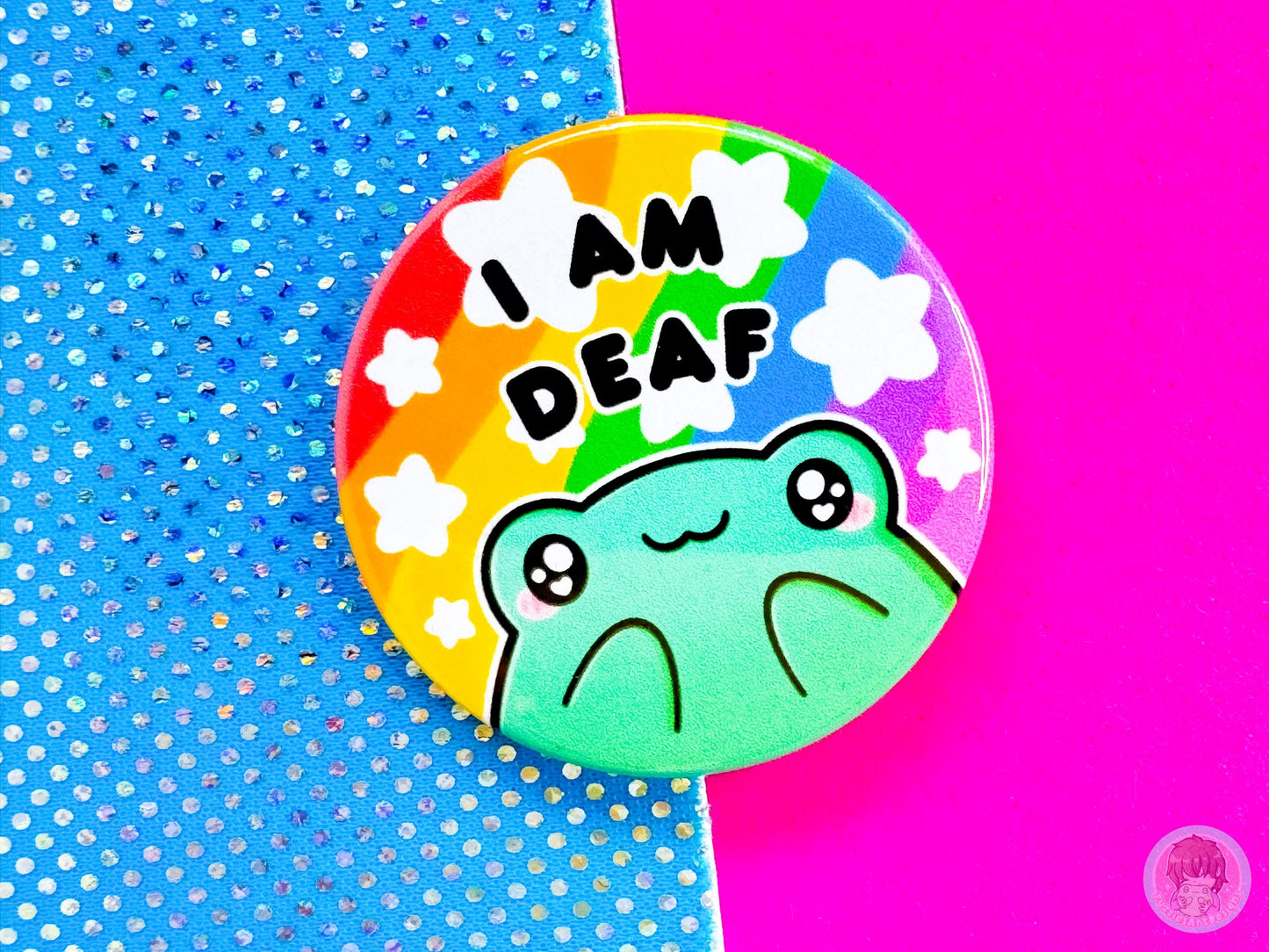 Deaf Pin Button Badge
