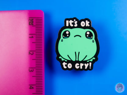 It's Ok To Cry Glitter Enamel Pin
