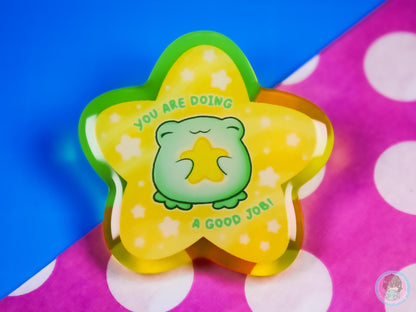 You Are Doing A Good Job Frog Star Pin
