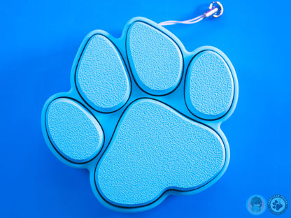 Blue Wolf Paw Print Button Fidget