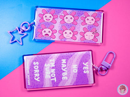 Axolotl Emotion Communication Keyring