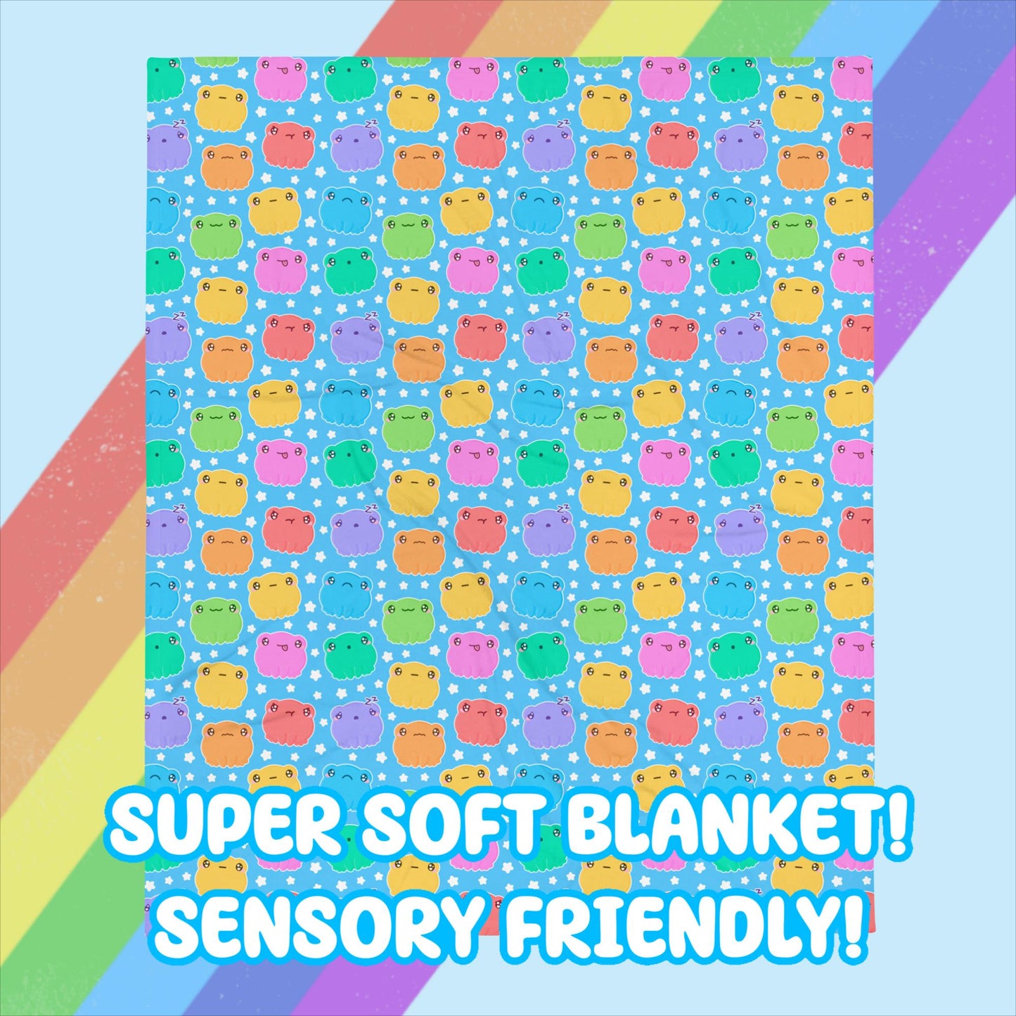 Jelly Bean Frog Throw Blanket