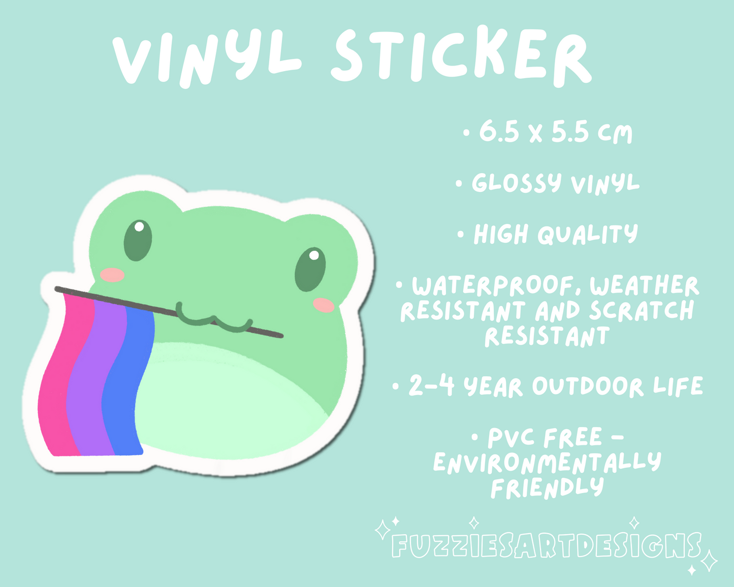 Bisexual Pride Frog Sticker