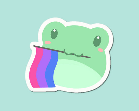 Bisexual Pride Frog Sticker