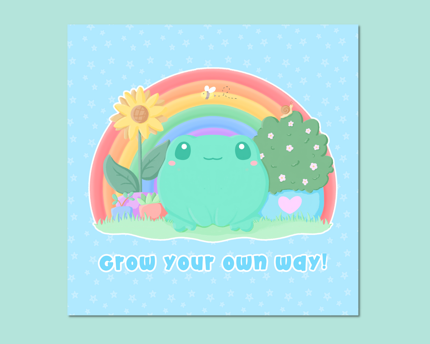 Grow Your Own Way Frog Art Print