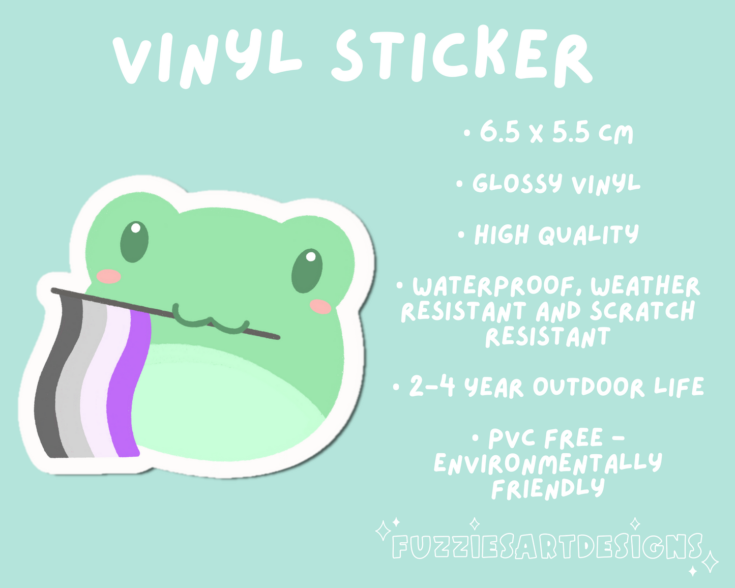 Asexual Pride Frog Sticker