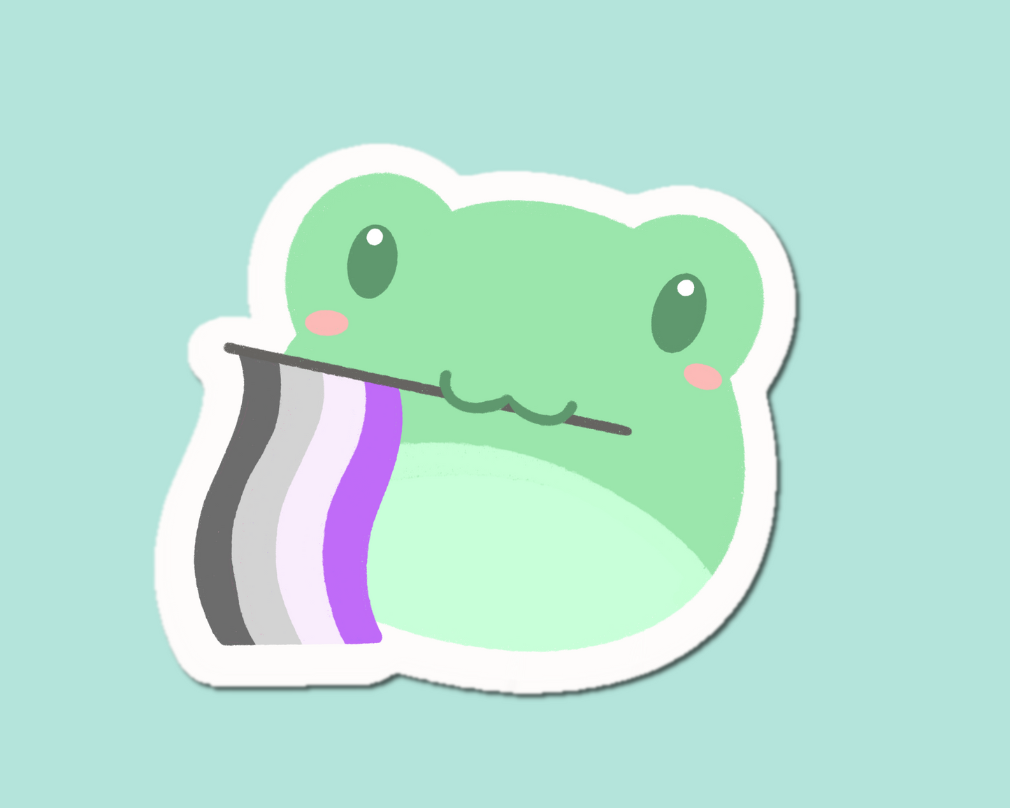 Asexual Pride Frog Sticker