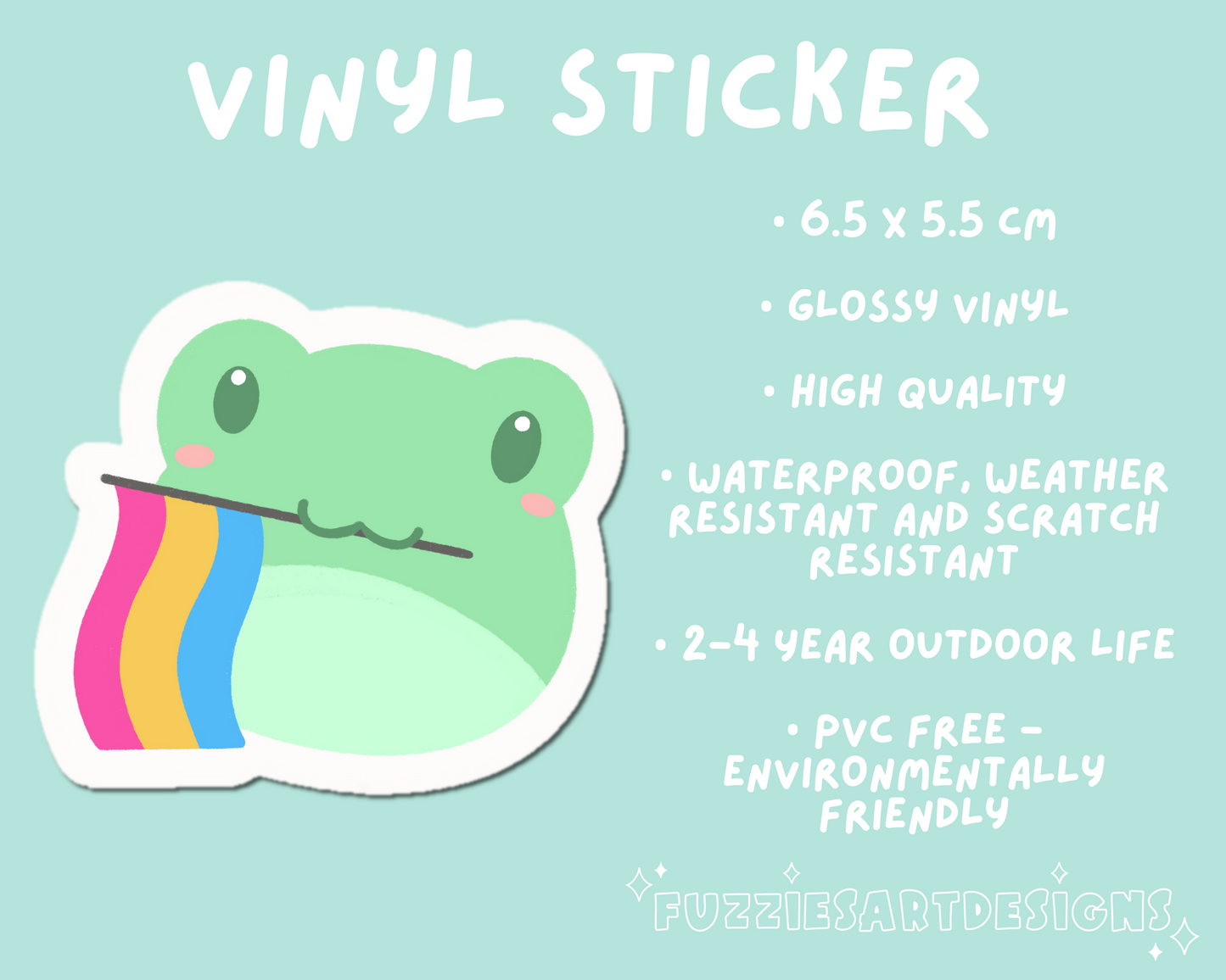 Pansexual Pride Frog Sticker