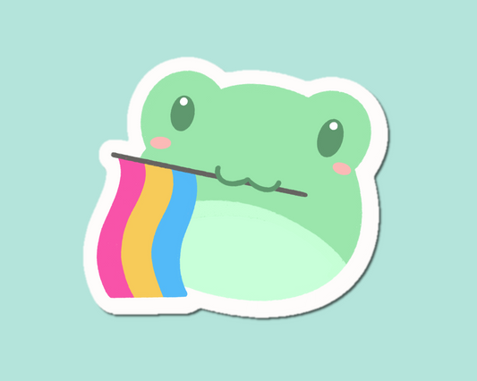 Pansexual Pride Frog Sticker