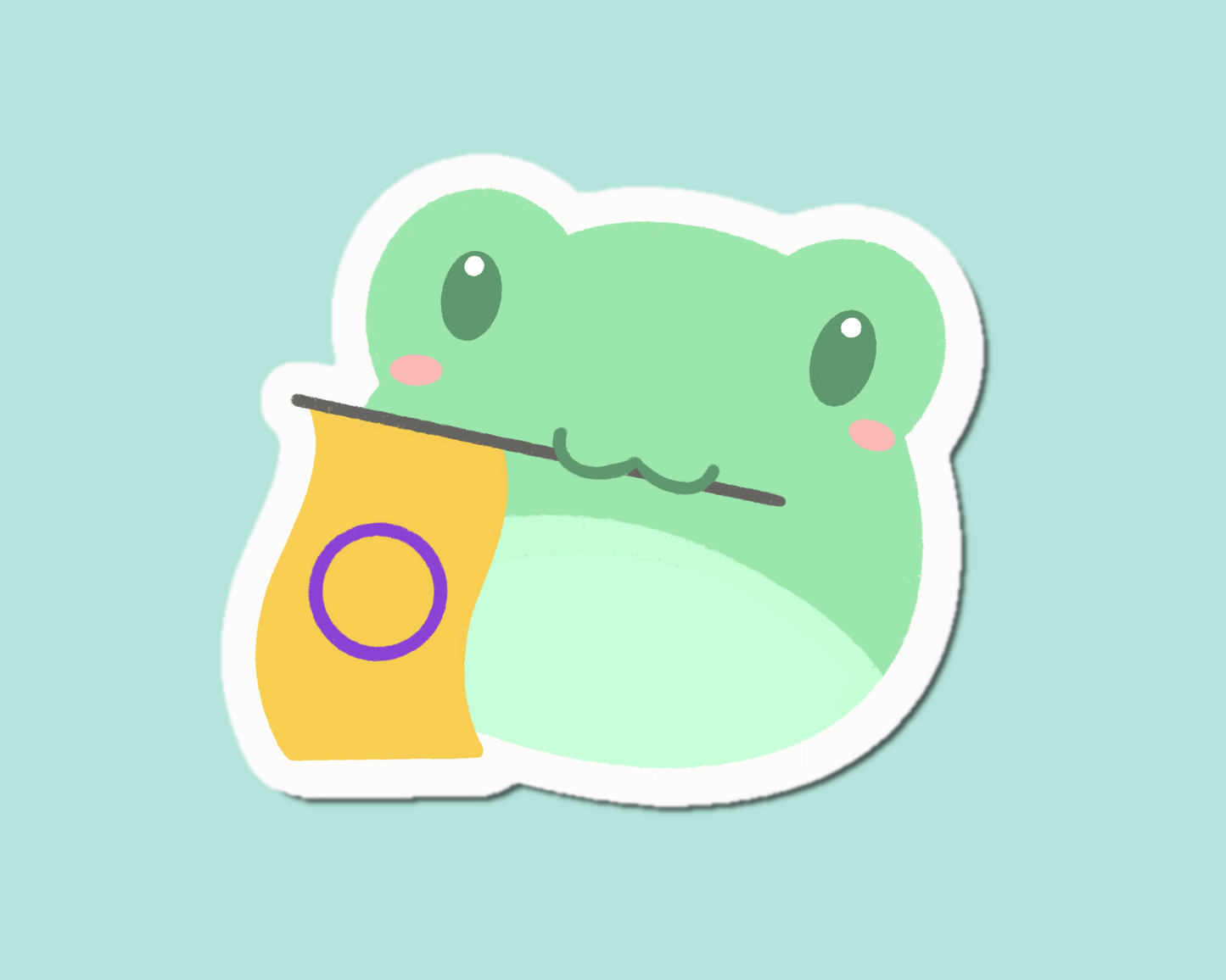 Intersex Pride Frog Sticker