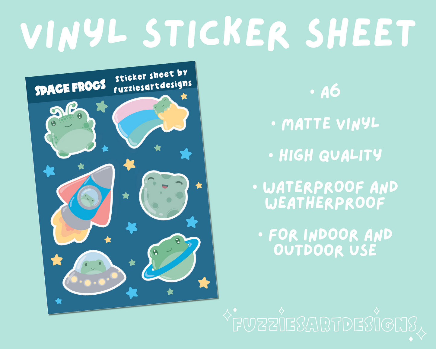 Frogs In Space Sticker Sheet