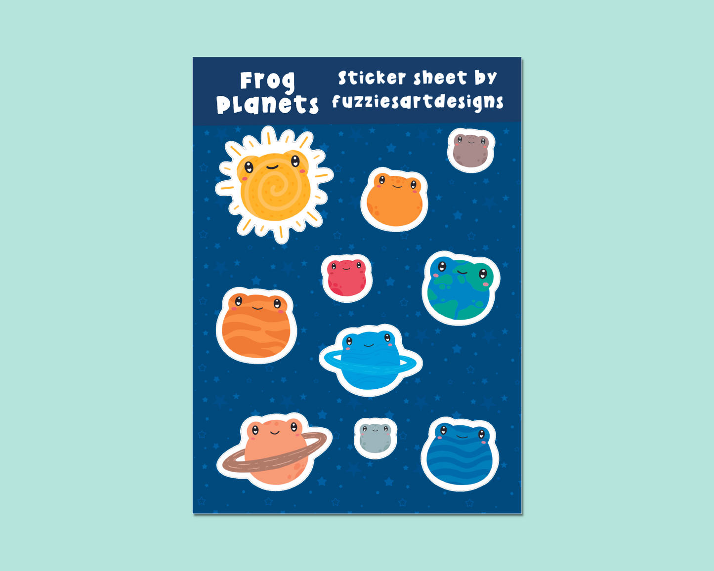 Planet Frogs Sticker Sheet