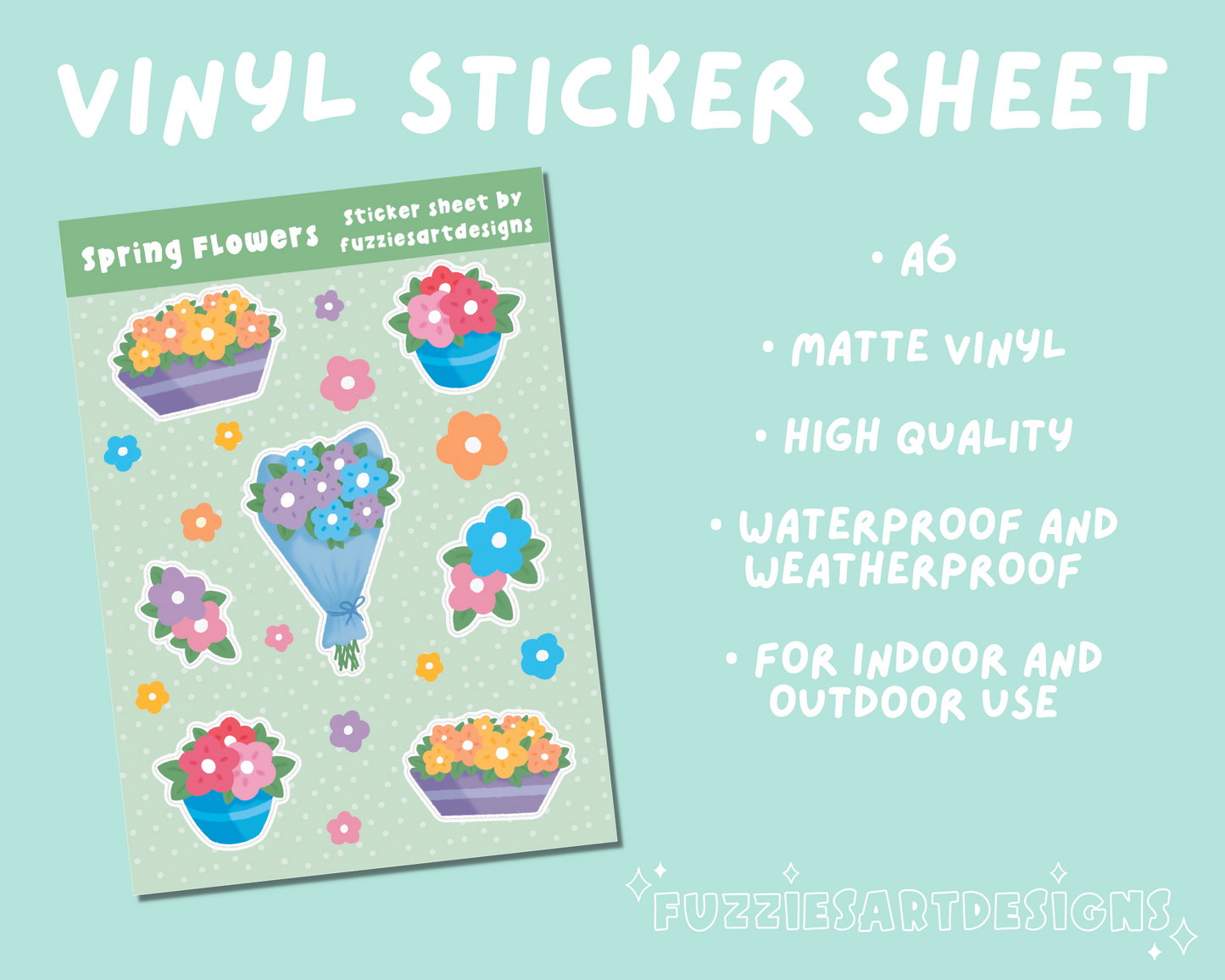 Spring Flowers Sticker Sheet