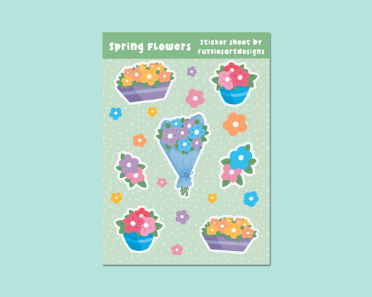 Spring Flowers Sticker Sheet