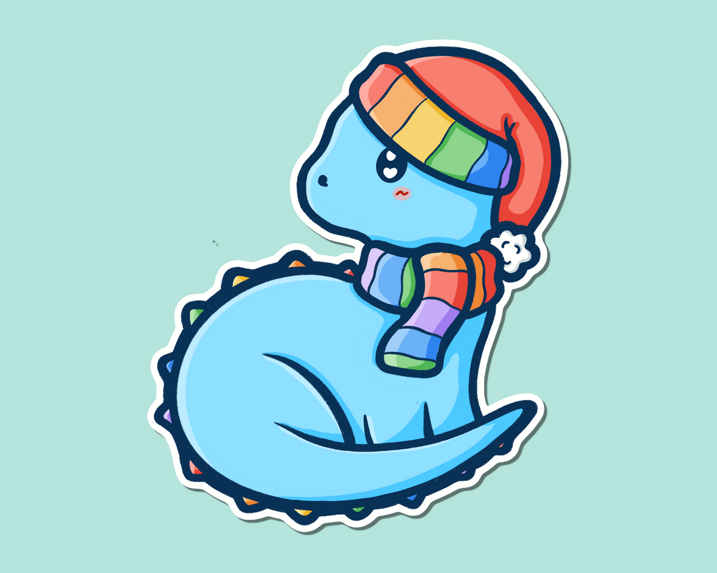 Winter Dino Sticker