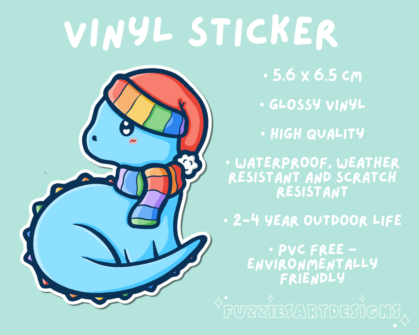 Winter Dino Sticker