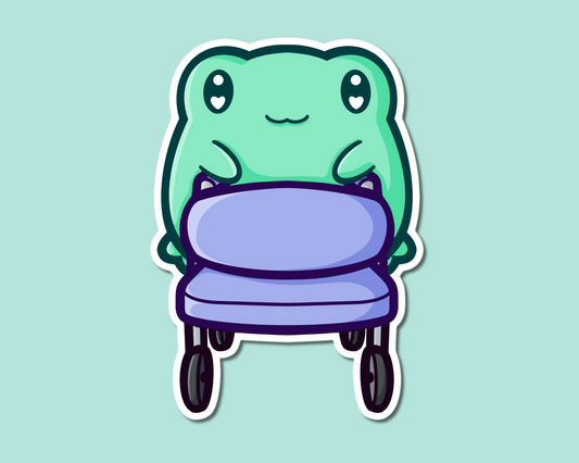 Disabled Rollator Frog Sticker