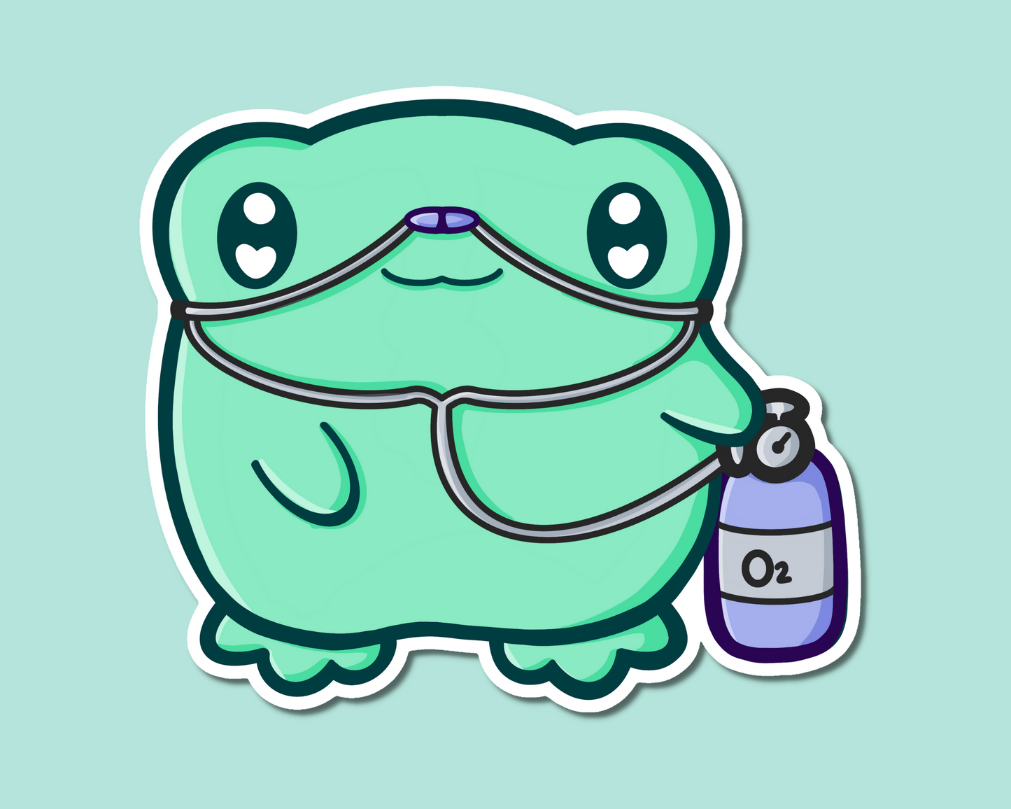 Disabled Oxygen Frog Sticker