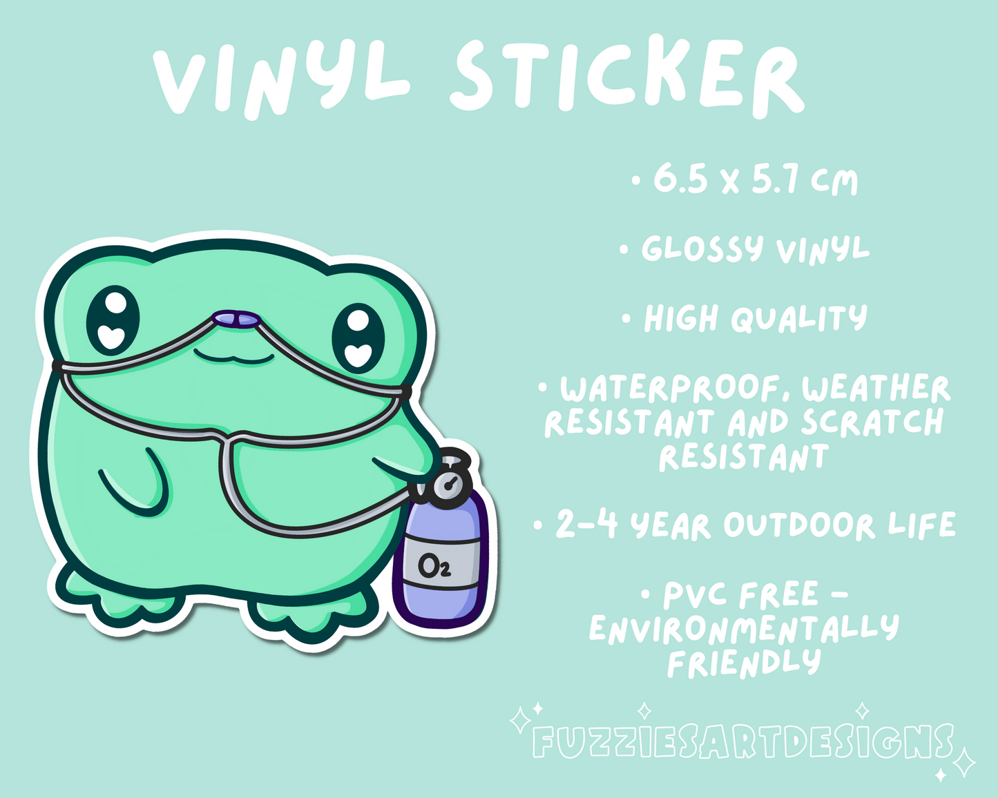 Disabled Oxygen Frog Sticker