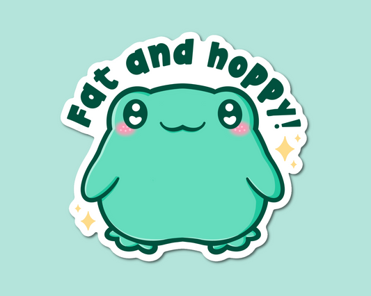 Fat And Hoppy Frog Sticker