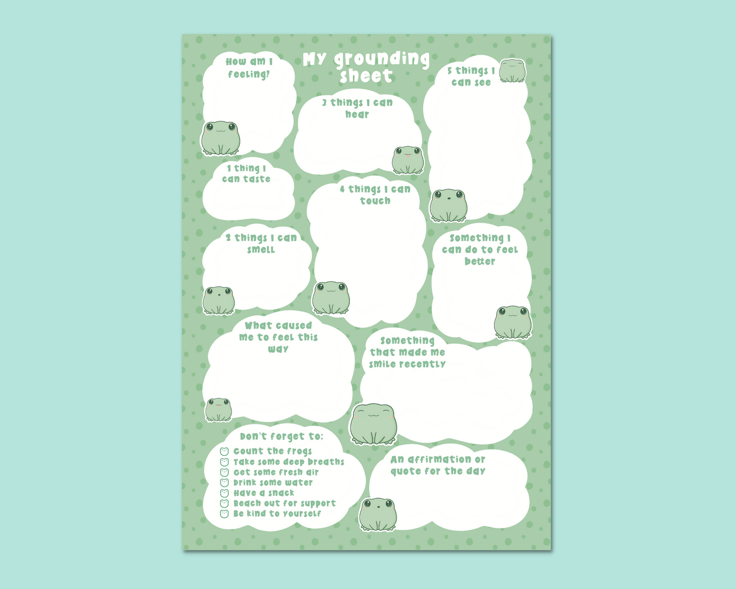 Frog Grounding Notepad