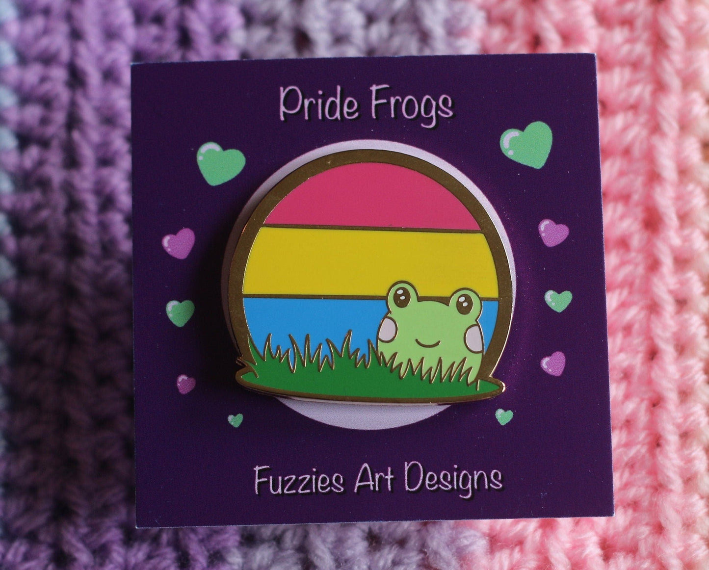 Pansexual Pride Frog Hard Enamel Pin