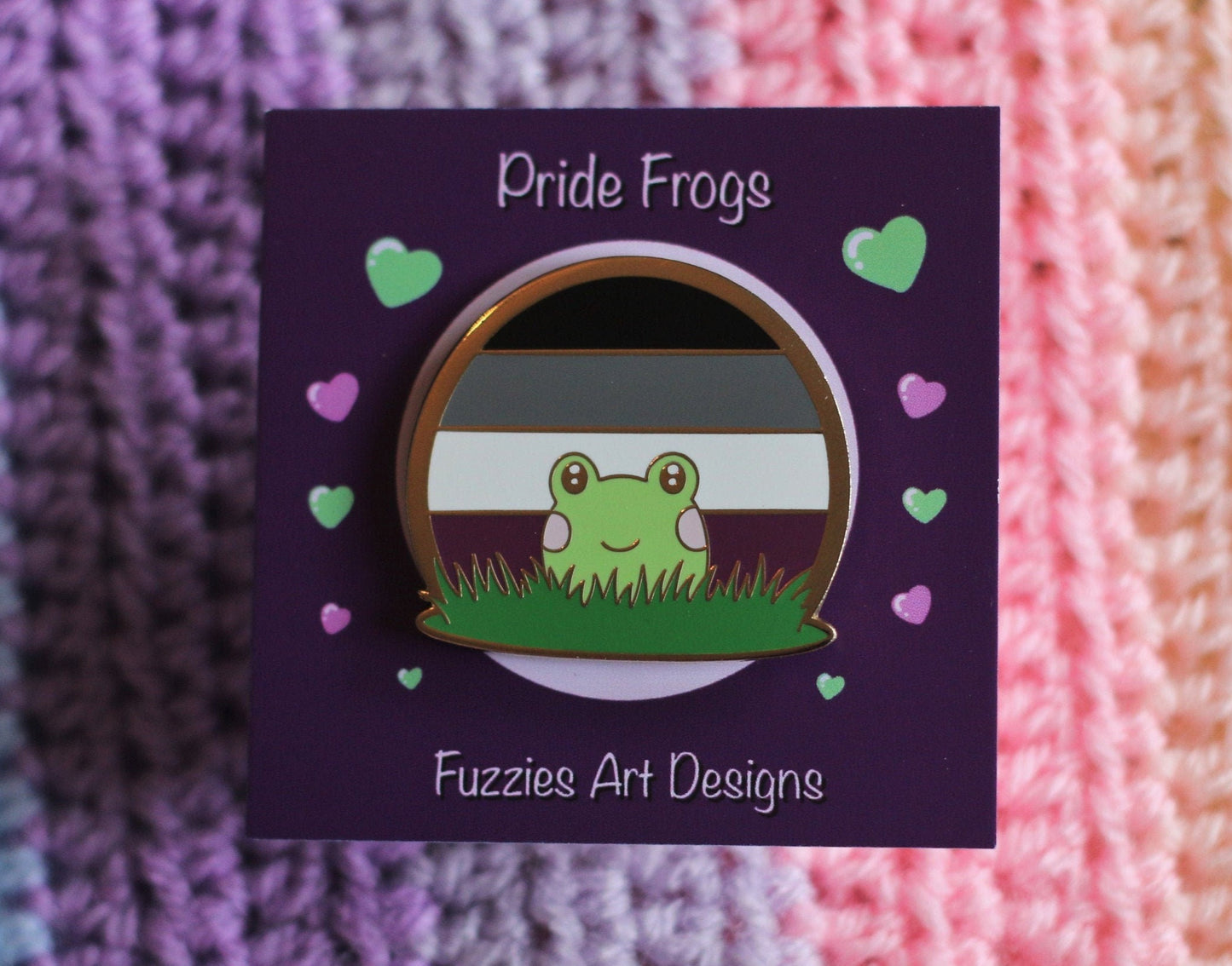 Asexual Pride Frog Hard Enamel Pin