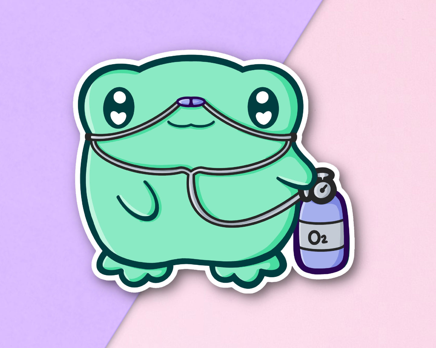 Disabled Oxygen Frog Sticker