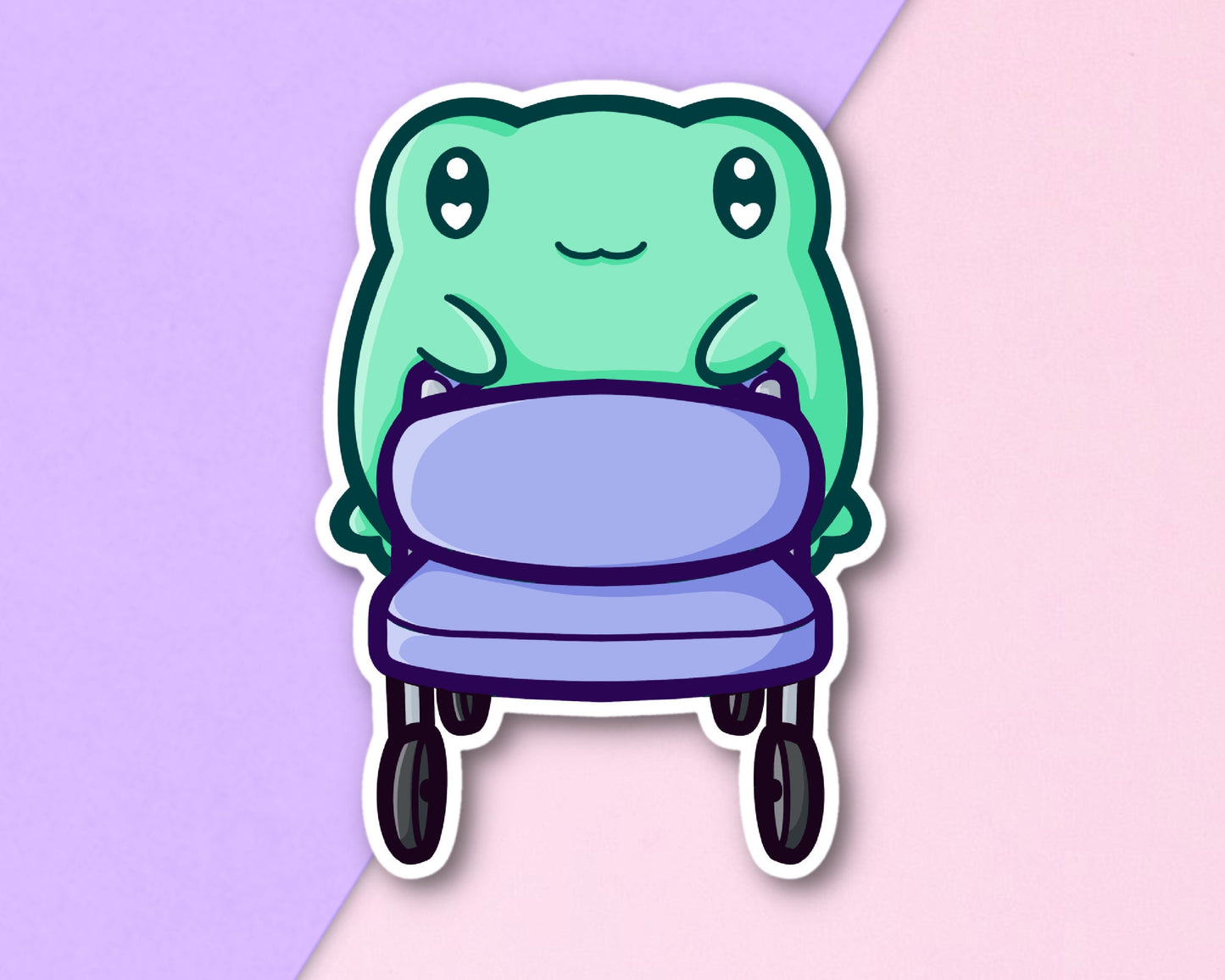 Disabled Rollator Frog Sticker