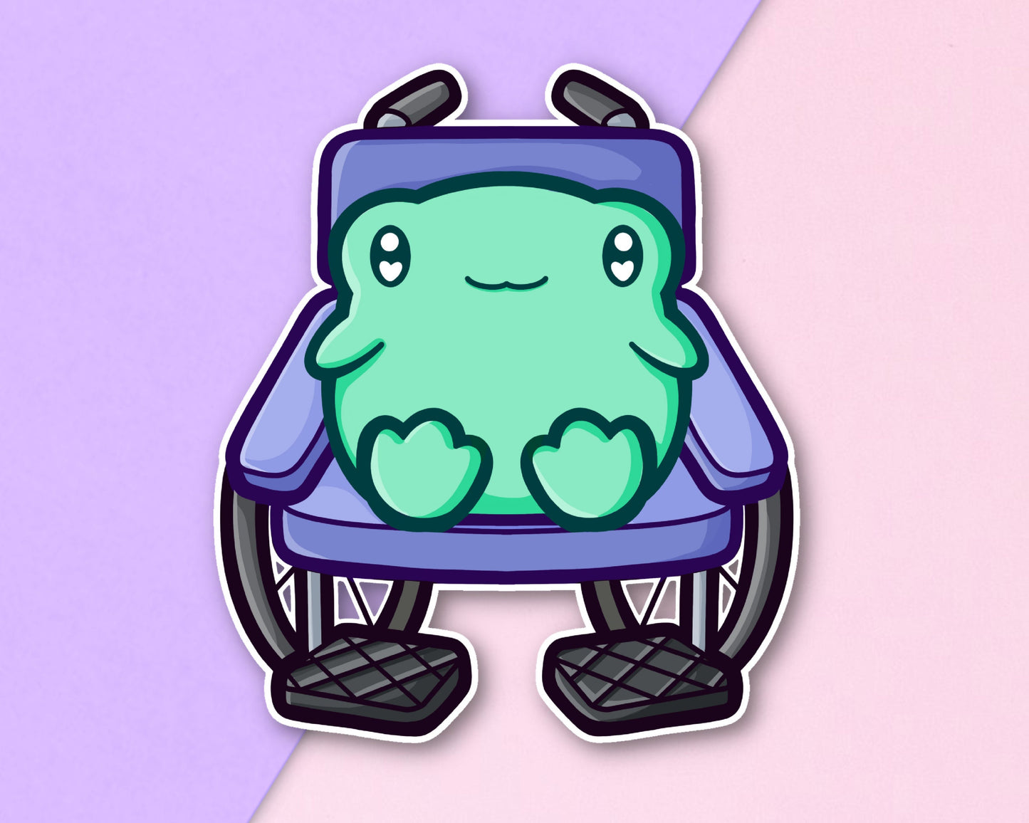 Disabled Wheelchair Frog Sticker