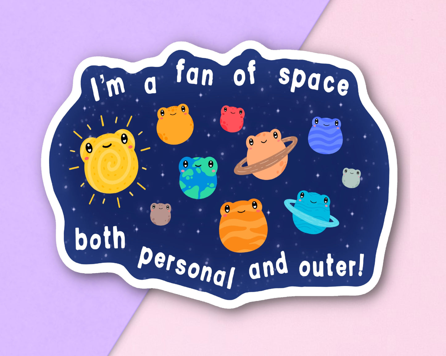 Personal Space Frog Sticker