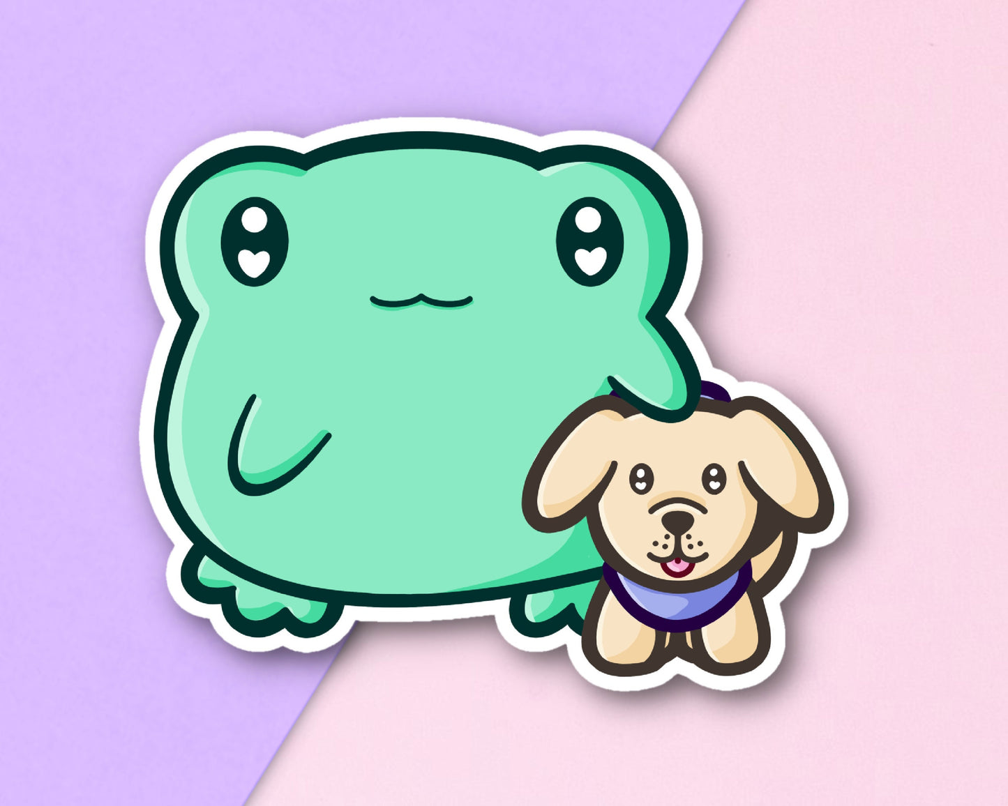 Disabled Service Dog Frog Sticker