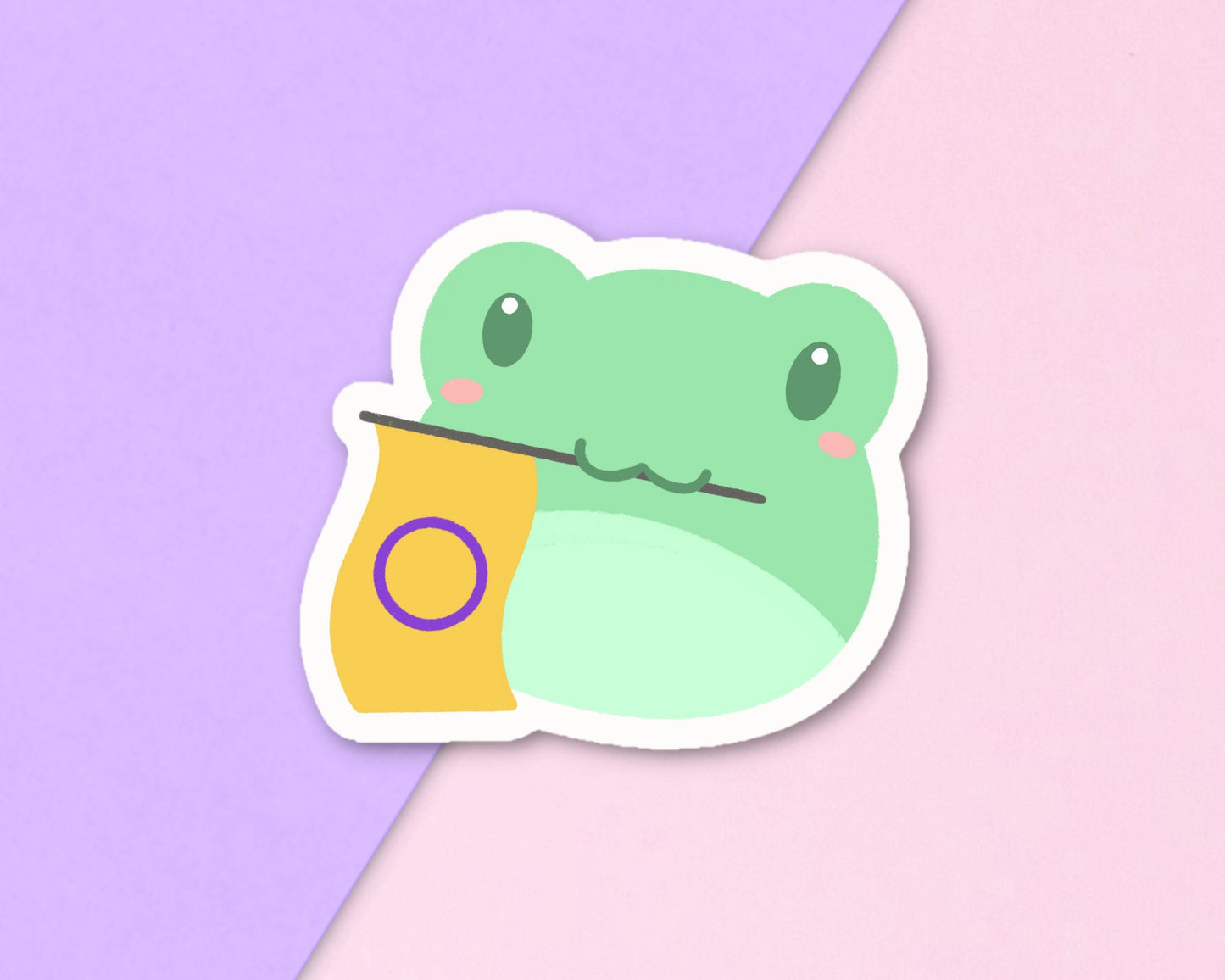 Intersex Pride Frog Sticker