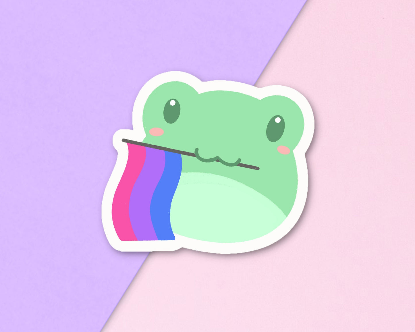 Bisexual Pride Frog Sticker