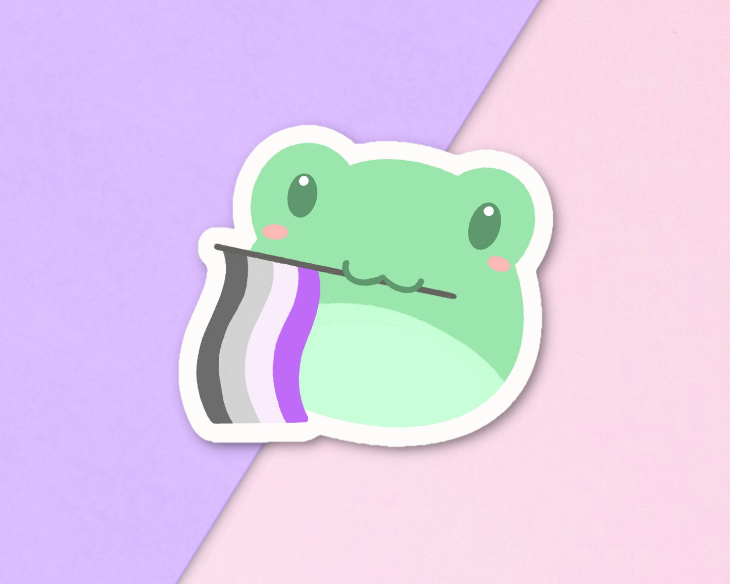 Asexual Pride Frog Sticker