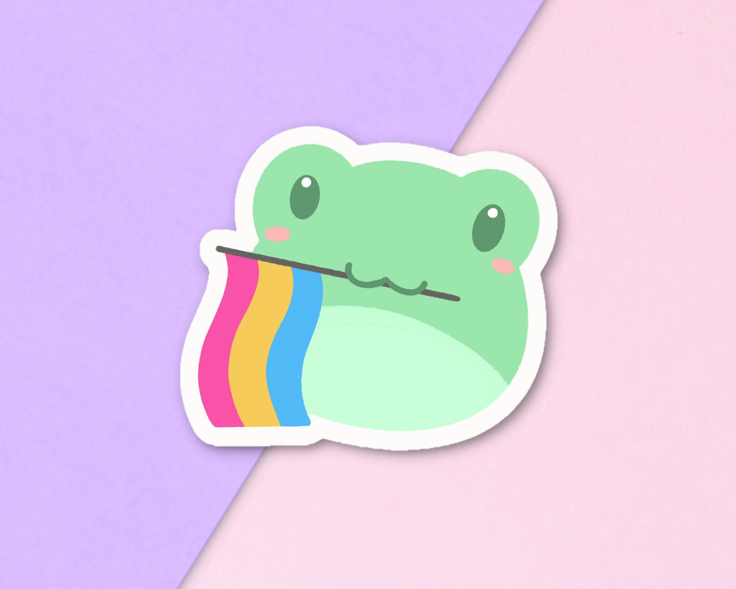 Pansexual Pride Frog Sticker