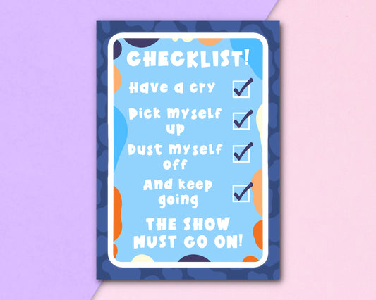 Dog Checklist A6 Art Print