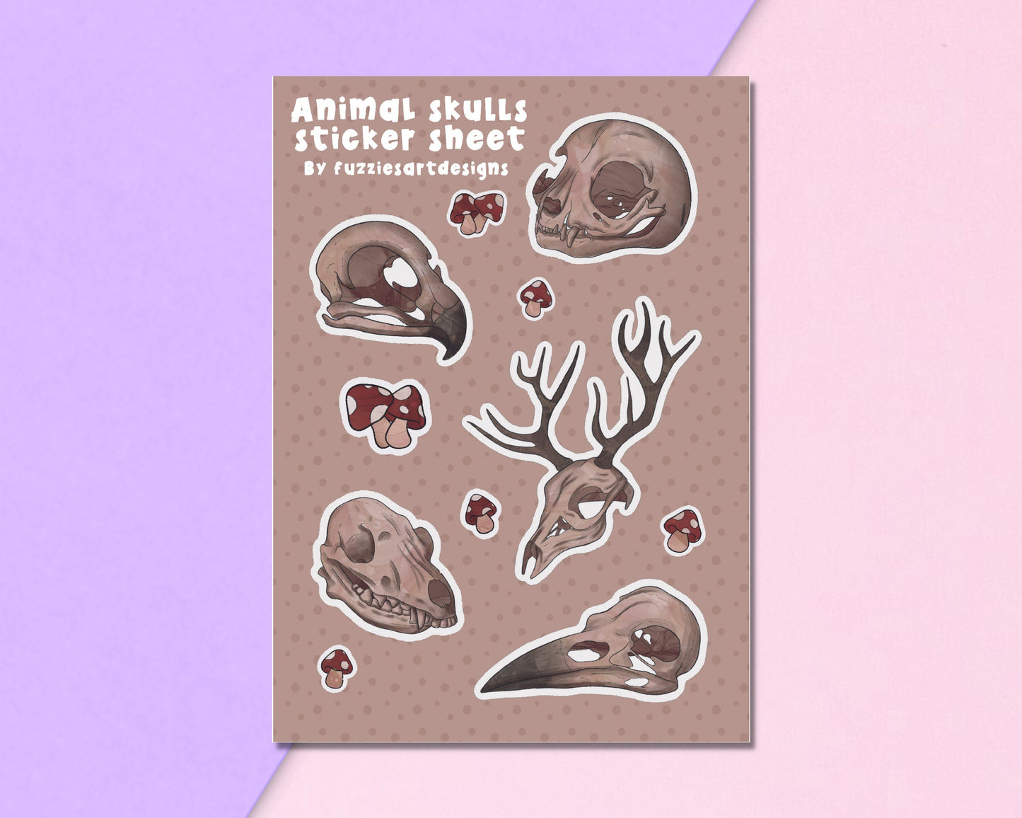 Animal Skull Sticker Sheet