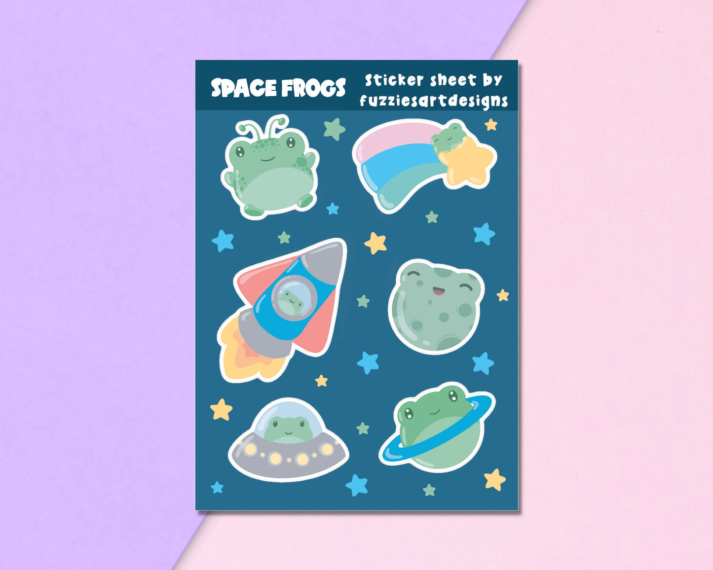 Frogs In Space Sticker Sheet