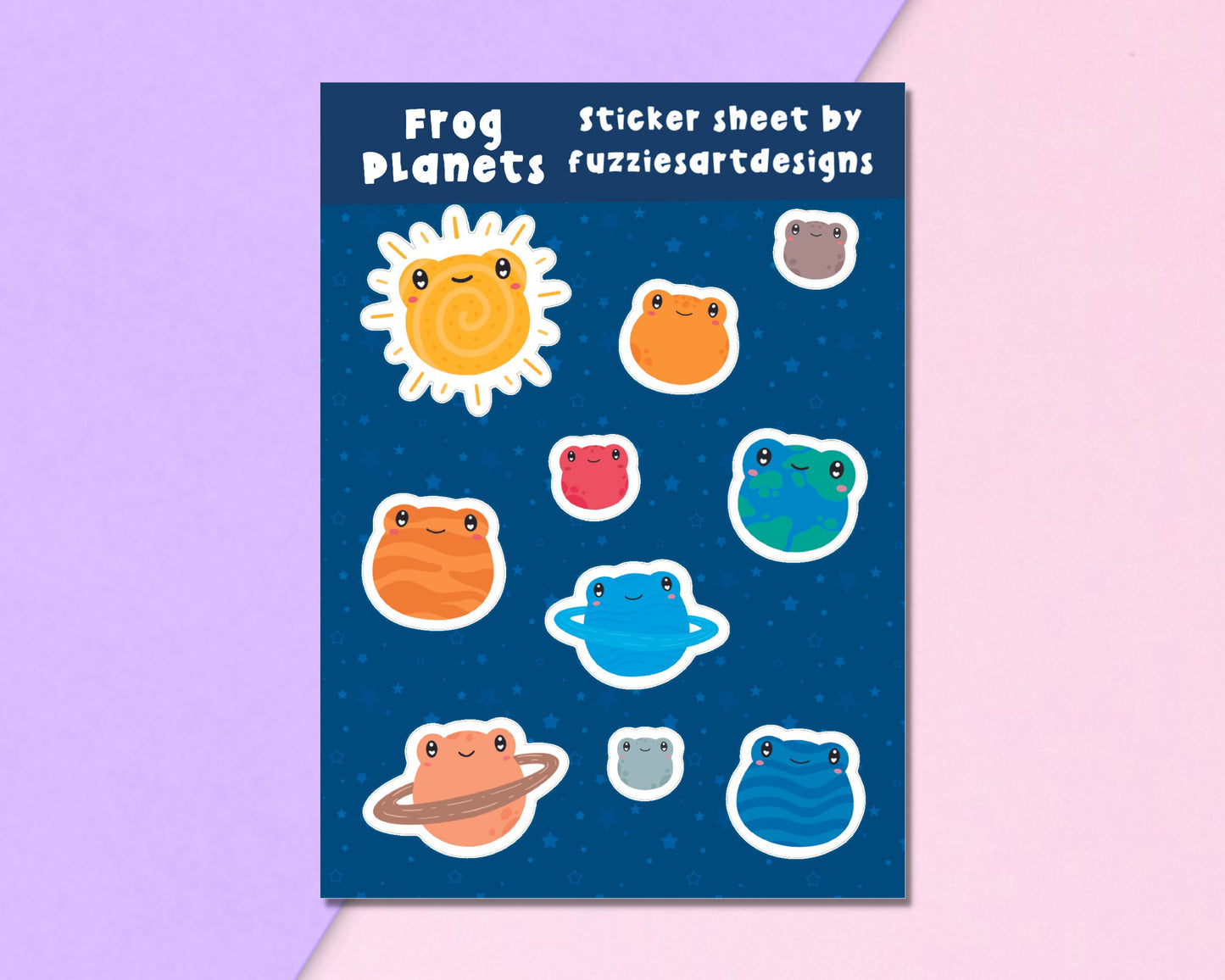 Planet Frogs Sticker Sheet