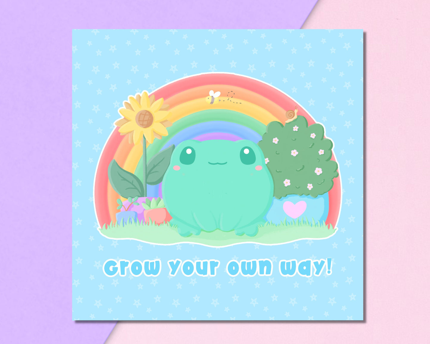 Grow Your Own Way Frog Art Print