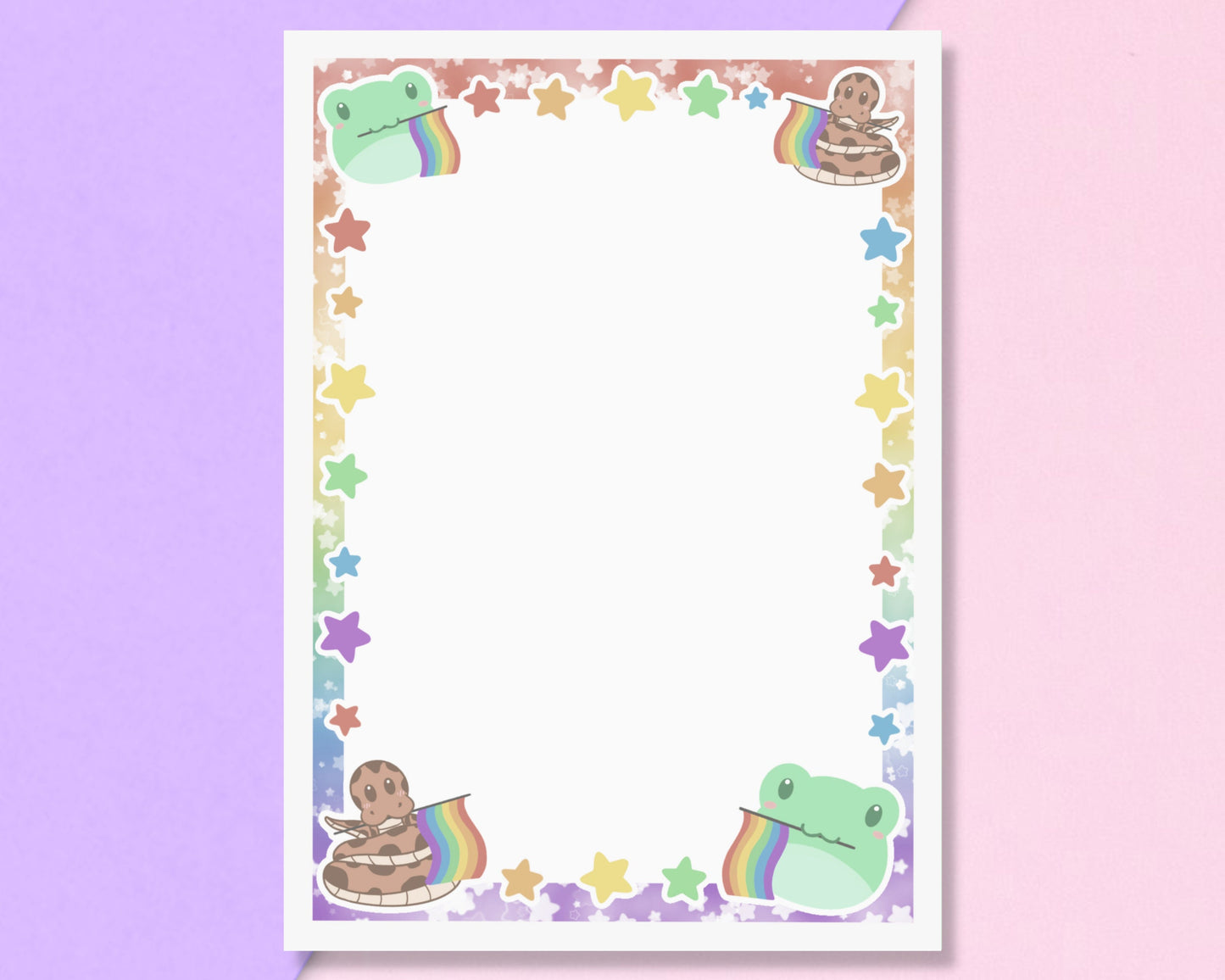 A5 Rainbow Pride Frog And Snake Notepad